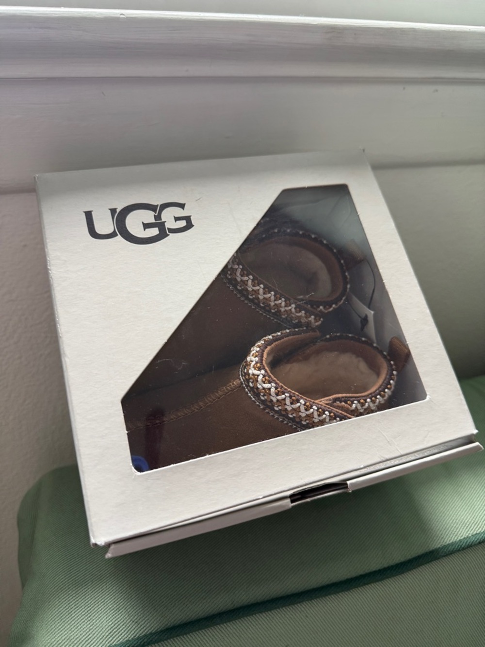 UGG Tasman Infant Brown Suede Sheepskin Booties